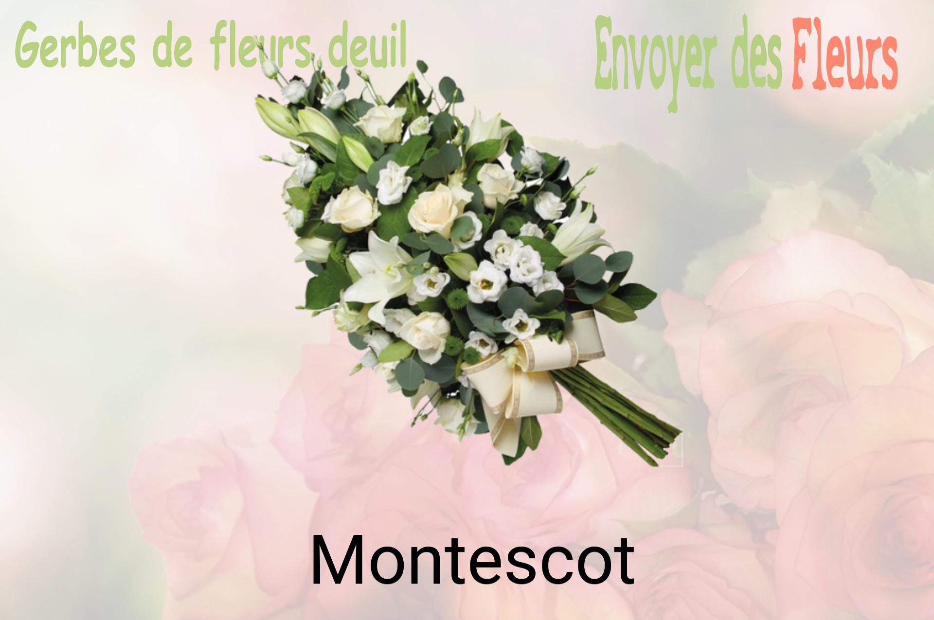 Gerbe de fleurs de deuil livrée à Montescot